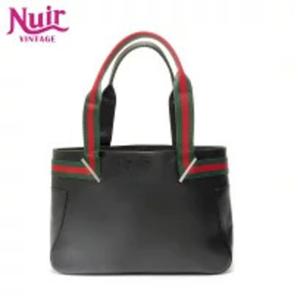 Gucci Sherry Leather Tote Bag Black